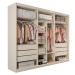 Guarda-Roupa Casal Guarujá 6 Portas 6 Gavetas 100% Mdf Off White - Panorama Móveis