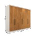 Guarda-Roupa Casal Guarujá 6 Portas 6 Gavetas 100% Mdf Off White/Peroba - Panorama Móveis