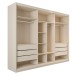 Guarda-Roupa Casal Guarujá 6 Portas 6 Gavetas 100% Mdf Off White/Peroba - Panorama Móveis