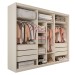 Guarda-Roupa Casal Guarujá 6 Portas 6 Gavetas 100% Mdf Off White/Peroba - Panorama Móveis