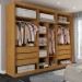 Guarda-Roupa Casal Guarujá 6 Portas 6 Gavetas 100% Mdf Peroba/Off White - Panorama Móveis