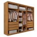 Guarda-Roupa Casal Guarujá 6 Portas 6 Gavetas 100% Mdf Peroba/Off White - Panorama Móveis