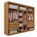 Guarda-Roupa Casal Guarujá 6 Portas 6 Gavetas com Espelho 100% Mdf Peroba - Panorama Móveis