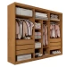 Guarda-Roupa Casal Guarujá 6 Portas 6 Gavetas com Espelho 100% Mdf Peroba - Panorama Móveis