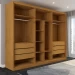 Guarda-Roupa Casal Guarujá 6 Portas 6 Gavetas com Espelho 100% Mdf Peroba - Panorama Móveis