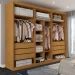 Guarda-Roupa Casal Guarujá 6 Portas 6 Gavetas com Espelho 100% Mdf Peroba - Panorama Móveis