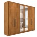 Guarda-Roupa Casal Guarujá 6 Portas 6 Gavetas com Espelho 100% Mdf Peroba - Panorama Móveis