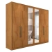 Guarda-Roupa Casal Guarujá 6 Portas 6 Gavetas com Espelho 100% Mdf Peroba - Panorama Móveis
