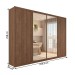 Guarda-Roupa Casal Jeremy 4 Portas 4 Gavetas com Espelho Freijó - Panorama Móveis