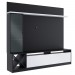Rack com Painel para TV Até 50 Polegadas Coliseu 3 Portas Preto/Branco - Panorama Móveis