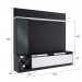 Rack com Painel para TV Até 50 Polegadas Coliseu 3 Portas Preto/Branco - Panorama Móveis