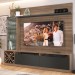 Rack com Painel para TV Até 50 Polegadas Coliseu 3 Portas Marrom/Preto - Panorama Móveis