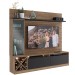 Rack com Painel para TV Até 50 Polegadas Coliseu 3 Portas Marrom/Preto - Panorama Móveis