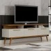 Rack para TV Até 60 Polegadas São Paulo 3 Portas Off White/Cinamomo - Valdemóveis