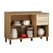 Balcão de Cozinha 120 Cm Salvador 3 Portas 2 Gavetas Cinamomo/Off White