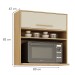 Armário Aéreo Cozinha 80 Cm Salvador 1 Porta Cinamomo/Off White - Valdemóveis