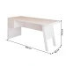 Mesa Escrivaninha 2 Gavetas para Escritório Veneza Branco - Panorama Móveis