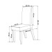 Mesa de Jantar 6 Lugares Dallas Imbuia/Blonde/Veludo Pastel - Viero Móveis