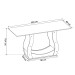 Mesa de Jantar 6 Lugares Corsa Imbuia/Cinza/Veludo Grafite - Viero Móveis