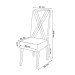 Mesa de Jantar 6 Lugares Corsa Imbuia/Blonde/Veludo Perola - Viero Móveis