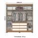 Guarda-Roupa Casal 6 Portas 6 Gavetas Nature/Off White B355 - Briz