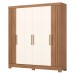 Guarda-Roupa Casal 6 Portas 3 Gavetas Flex Nature/Off White B367 - Briz