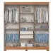 Guarda-Roupa Casal 6 Portas 2 Gavetas Nature/Off White B368 - Briz