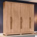 Guarda-Roupa Casal 6 Portas 2 Gavetas Jequitibá Brilho B368 - Briz