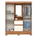 Guarda-Roupa Solteiro 4 Portas 2 Gavetas Nature/Off White Bs07 - Briz
