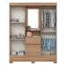 Guarda-Roupa Solteiro 4 Portas 2 Gavetas Jequitibá Brilho Bs07 - Briz