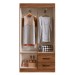 Guarda-Roupa Solteiro Cordova 4 Portas 2 Gavetas Castanho - Doripel