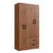 Guarda-Roupa Solteiro Cordova 4 Portas 2 Gavetas Castanho - Doripel