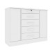 Cômoda Fortuna 2 Portas 5 Gavetas Neve - Tcil Móveis