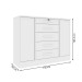 Cômoda Fortuna 2 Portas 5 Gavetas Neve - Tcil Móveis