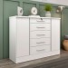 Cômoda Fortuna 2 Portas 5 Gavetas Neve - Tcil Móveis