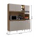 Cozinha Compacta Barbara 6 Portas 1 Gaveta Castanho/Off White - Poquema