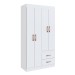 Guarda-Roupa Solteiro Rosario 4 Portas 2 Gavetas Branco - Doripel