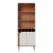 Cristaleira Jurerê 4 Portas 2 Prateleiras Off White/Freijó - Colibri