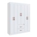 Guarda-Roupa Casal Sidney 6 Portas 2 Gavetas Branco - Doripel