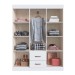 Guarda-Roupa Casal Sidney 6 Portas 2 Gavetas Branco - Doripel