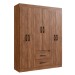 Guarda-Roupa Casal Sidney 6 Portas 2 Gavetas Castanho - Doripel