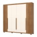 Guarda-Roupa Casal Norton 6 Portas 4 Gavetas Flex Nature/Off White - Henn