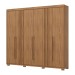 Guarda-Roupa Casal Norton 6 Portas 4 Gavetas Flex Nature - Henn