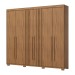 Guarda-Roupa Casal Norton 6 Portas 4 Gavetas Flex Nature - Henn