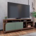 Rack para TV Até 75 Polegadas Jurerê 2 Portas Amêndoa/Hortelã 1800 - Colibri