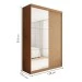 Guarda-Roupa Solteiro Salvador Plus 2 Portas de Correr 2 Gavetas Carvalho - Minastex