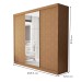 Guarda-Roupa Casal Barcelona 3 Portas de Correr 4 Gavetas Carvalho - Minastex