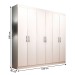 Guarda-Roupa Casal Montreal 6 Portas 2 Gavetas Branco - Evidência Móveis