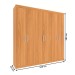 Guarda-Roupa Casal Montreal 6 Portas 2 Gavetas Cinamomo - Evidência Móveis