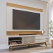 Rack com Painel para TV Até 75 Polegadas Veneza 1 Porta 2 Gavetas Off White/Freijo - Colibri